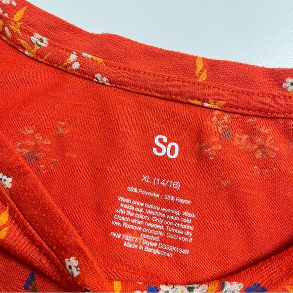 3 for $13 Kids Floral Short Sleeve Tee size 14 stretchy ruffle sleeve tshirt - Picture 7 of 9